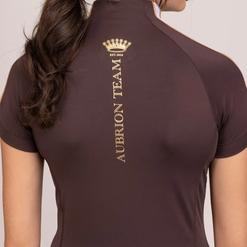 Aubrion Team Short Sleeve Base Layer in Umber-3